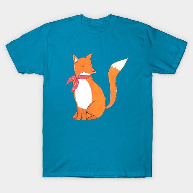 Winter Fox T-Shirt by DoodlesAndStuff